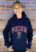 Pennsylvania Quakers Champion Arch Mascot Hooded Sweatshirt - Navy Blue