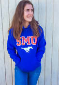 SMU Mustangs Champion Arch Mascot Hooded Sweatshirt - Blue