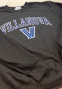 Villanova Wildcats Champion Arch Mascot Crew Sweatshirt - Grey