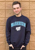Washburn Ichabods Champion Arch Mascot Crew Sweatshirt - Navy Blue