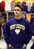 West Chester Golden Rams Champion Arch Mascot Crew Sweatshirt - Purple