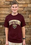 Kutztown University Champion Arch Mascot T Shirt - Maroon