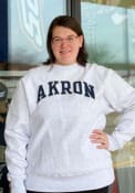 Akron Zips Champion Reverse Weave Crew Sweatshirt - Grey