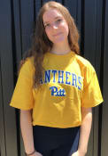 Pitt Panthers Champion Arch Mascot T Shirt - Gold