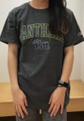 Pitt Panthers Champion Arch Mascot T Shirt - Charcoal