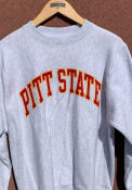 Pitt State Gorillas Champion Reverse Weave Crew Sweatshirt - Grey