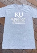 Kansas Jayhawks Champion School of Business T Shirt - Grey