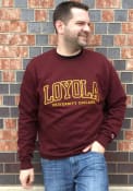 Loyola Ramblers Champion Arch Crew Sweatshirt - Maroon