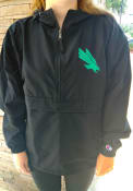 North Texas Mean Green Champion Primary Logo Packable Light Weight Jacket - Black