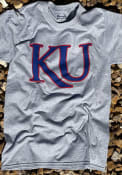 Kansas Jayhawks Champion Front/Back T Shirt - Grey