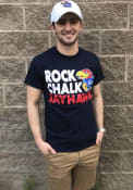 Kansas Jayhawks Champion Stacked Slogan T Shirt - Navy Blue