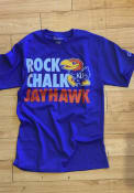 Kansas Jayhawks Champion Stacked Slogan T Shirt - Blue