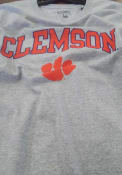 Clemson Tigers Champion Arch Mascot T Shirt - Grey