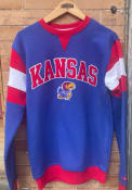 Kansas Jayhawks Champion Super Fan Crew Sweatshirt - Blue