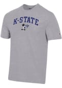 K-State Wildcats Champion Super Fan Twill T Shirt - Grey