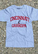 Cincinnati Bearcats Grey Grandpa Graphic Champion Short Sleeve T Shirt