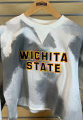 Wichita State Shockers Womens Champion Watercolor Cloud Cropped Crew Sweatshirt - Black
