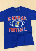 Kansas Jayhawks Champion Football T Shirt - Blue