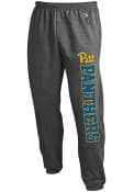 Pitt Panthers Champion Powerblend Closed Bottom Sweatpants - Charcoal