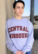Central Missouri Mules Champion Arch Name Crew Sweatshirt - Grey