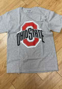 Ohio State Buckeyes Champion Primary Logo T Shirt - Grey