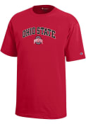 Ohio State Buckeyes Youth Champion Arch Mascot T-Shirt - Cardinal