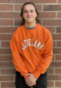 Cleveland Champion Wordmark Crew Sweatshirt - Orange
