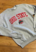 Ohio State Buckeyes Champion Powerblend Crew Sweatshirt - Grey
