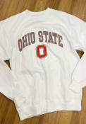 Ohio State Buckeyes Champion Powerblend Crew Sweatshirt - White