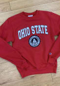 Ohio State Buckeyes Champion Powerblend Crew Sweatshirt - Red