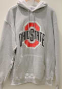 Ohio State Buckeyes Champion Powerblend Hooded Sweatshirt - Grey