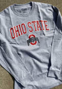 Ohio State Buckeyes Champion Arch Mascot T Shirt - Grey