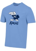Kansas Jayhawks Champion Super Fan Fashion T Shirt - Light Blue