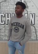 Michigan Wolverines Champion Super Fan T Shirt - Grey