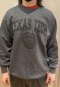 Texas Tech Red Raiders Champion Tonal Seal Crew Sweatshirt - Charcoal