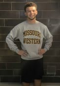 Missouri Western Griffons Champion Twill Powerblend Crew Sweatshirt - Grey
