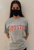 Houston Cougars Champion Arch Name T Shirt - Grey