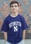 Northwestern Wildcats Champion Arch Mascot T Shirt - Purple
