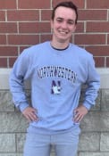 Northwestern Wildcats Champion Arch Mascot Crew Sweatshirt - Grey