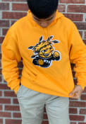 Wichita State Shockers Champion Twill Logo Powerblend Hooded Sweatshirt - Gold