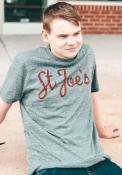 Saint Josephs Hawks Champion Triblend Logo Fashion T Shirt - Grey