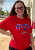 SMU Mustangs Womens Champion Mom T-Shirt - Red