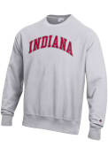 Indiana Hoosiers Champion Reverse Weave Crew Sweatshirt - Grey