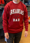 Arkansas Razorbacks Champion Dad Number One Crew Sweatshirt - Cardinal