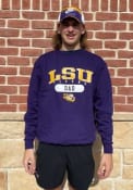 LSU Tigers Champion Dad Pill Crew Sweatshirt - Purple