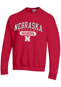 Nebraska Cornhuskers Champion Grandpa Pill Crew Sweatshirt - Red