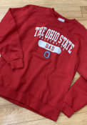 Ohio State Buckeyes Champion Dad Pill Crew Sweatshirt - Red
