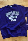 TCU Horned Frogs Champion Grandpa Pill Crew Sweatshirt - Purple