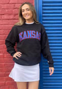 Kansas Jayhawks Champion Arch Crew Sweatshirt - Black