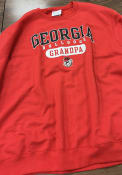 Georgia Bulldogs Champion Grandpa Pill Crew Sweatshirt - Red